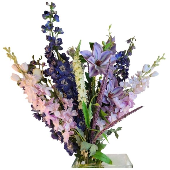 Artificial Purple & Lavender Flower Bouquet Hand-Tied Arrangement Stunning Displ - Picture 11 of 16